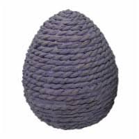HH 5IN WOVEN RESIN EGG DECOR LAVANDA