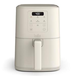 bella 4Qt Slim Air Fryer, Fits-anywhere™ Kitchenware, EverGood™ Ceramic Nonstick Coating, Adjustable Temperature, 6 Preset Cooking Options, 60 Min Auto Shutoff w Audible Tone, 3.3lb Capacity, Oatmilk