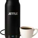 Electric Kettle - Travel Portable Heater for Coffee Tea Milk Soup - Stainless Steel Travel Water Boiler tea pot with Temperature Control - LED - Automatic Power Off - 450ml - Kitchen Appliance (Black)