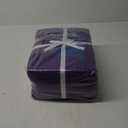 Bedsure Gentlesoft 100% Cotton Blanket Queen Size for Bed - Breathable and Soft, Thick Cozy Waffle Weave Christmas Blanket Gift for Women, Purple, 90x90 Inches