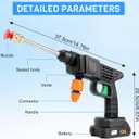 Cordless Pressure Washer, 600PSI Handheld High-Pressure Foam Cannon Water Spray, Portable Car Jet Washer with 2 Nozzles, Battery Powered Cleaner Machine Tool for Car, Patio, Fence, Floor, Garden