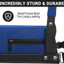 Sheenive Stadium Seats for Bleachers with Back Support, Bleacher Seats with Backs and Cushion Wide, Padded Portable Folding Comfort Stadium Chair with Shoulder Strap, Perfect for Sports Events, Blue