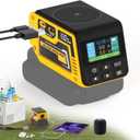 300W Power Voltage Regulator Compatible with Dewalt 20V Battery, 2V-30V Voltage Regulator with 1 DC Voltage Regulating Socket, 1 USB Ports & 100W Type-C Fast Charging, 15W Magnetic Wireless Charging (Yellow)