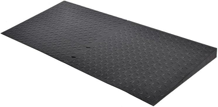 1.0" Rise Rubber Threshold Ramp for Doorways,Non-Slip Surface for Wheelchair Scooter Stroller,1500 LBS Capacity,Cuttable and Adjustable Size