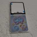 Samsung Galaxy Z Flip 7 FE, 6 Flipsuit Phone Case, Protective Cover with Interactive, Interchangeable Card, LED Lights, Customizable Designs Respond to Motion and Touch, US Version, Gray