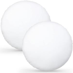 Roowest 2 Pack Large Round Pillow Insert Diameter Cozy Oversized Cushion Insert Decorative for Sofa Couch Decor Seating Cushion Floor Meditation Pillow Replacement(18 Inch,White)