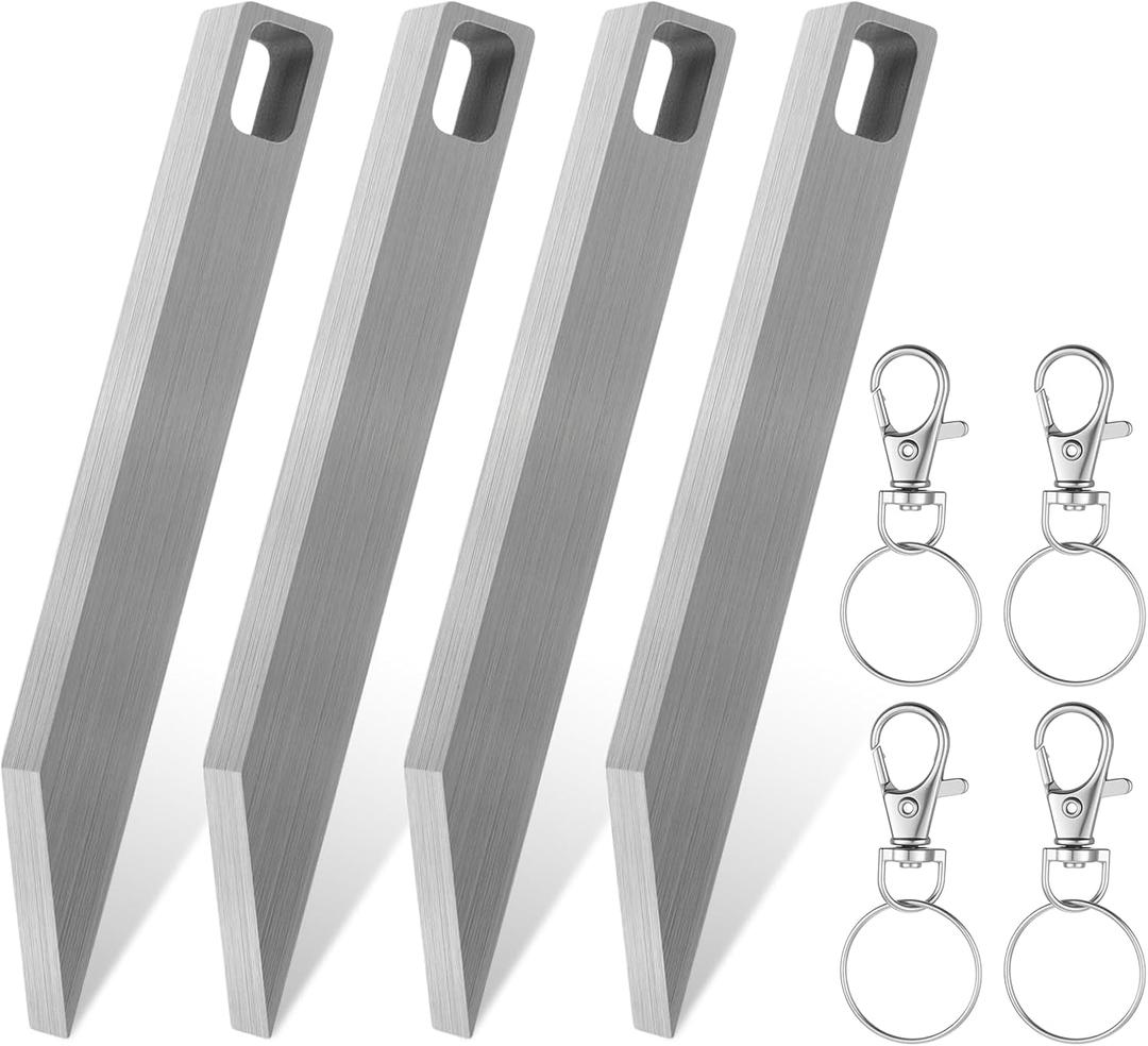 4PCS EDC Pry Bars, Stainless Steel Prybar for Every Day Carry, Small Heavy Duty Keychain Prybar EDC Pry Bar, Compact for Everyday Carry