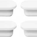 6 x 4 Pcs Rubber Sink Hole Cover, Oval Overflow Cover for Kitchen & Bathroom Basins, Reusable