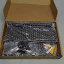 Lwenki Key Holder for Wall, Decorative Key and Mail Holder with Shelf Has Large Hooks for Bags, Coats, Umbrella  Paulownia Wood Key Hanger with Mounting Hardware (9.8W x 6.7H x 4.2D) (Black)