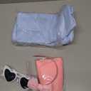 4 Pcs Pastel Halloween Sheet Ghost Costume Glasses Pumpkin Bag Ghost Boo Costume for Adults Halloween Cosplay (Blue)