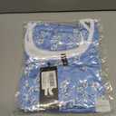 PrinStory Womens Pajamas Set Summer 2 Piece Pajama Sleeveless Tank and Shorts Soft Pj Sets with Pockets (Blue, XL)