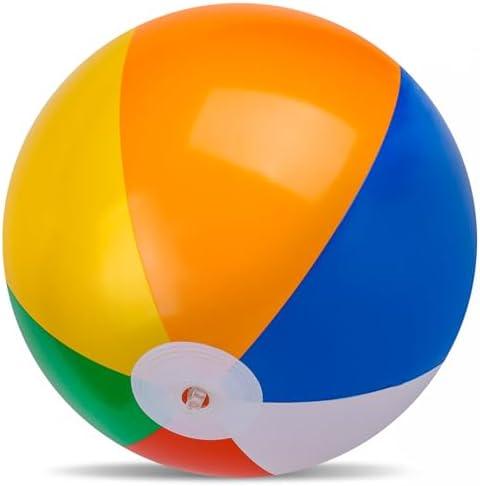 AMOR PRESENT Giant Inflatable Beach Balls, Inflatable Pool Balls for Swimming Parties, Outdoor Fun, Beach Party and Games (42 Inches Before Inflated, 30 Inches After Inflated)