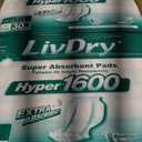LivDry High Absorbency Pad Insert for Incontinence Briefs and Adult Diapers, Women and Men, Hyper 1600 (120 Count)