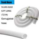 Pool Cleaner 6-Ft Cuffless Feed Hose Replacement for Polaris 360 Cleaner 9-100-3102 ONLY 360 1-1/2" Diameter