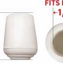 2 x softtouch 1/2" Rubber Folding Metal Chair Leg Cap Replacement Tips, White (4 Pack)