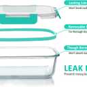 24-Piece Glass Food Storage Containers with Locking Lids,Glass Meal Prep Containers Set - Airtight Lunch Containers, Microwave, Oven, Freezer and Dishwasher,Green