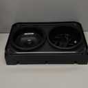 Elevated Dog Bowls, Slow Feeder & No Spill Water Bowl Stand, Raised Food Bowls with 4 Adjustable Heights for Small Medium Large Dogs (Black)