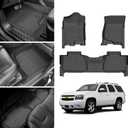 Cartist Floor Mats for Chevy Tahoe & GMC Yukon 2007-2014 (Not for Yukon XL), All Weather Floor Mat for Tahoe Accessories, Heavy Duty Car Mats, Car Accessories