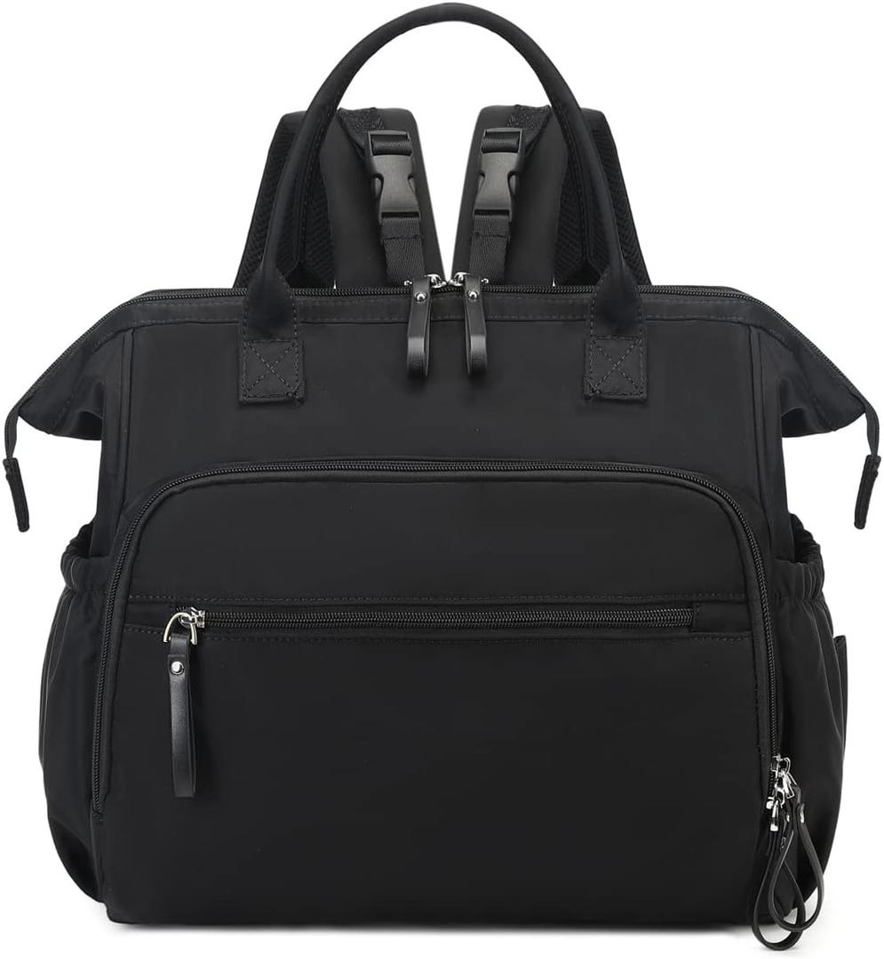 LORADI Large Diaper Bag Tote, 14 Pockets Stylish Baby Bag with Stroller Clips and 3 Insulated Pockets, Baby Shower Essentials