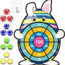 Easter Basket Stuffers, 30 Large Bunny Dartboard Game with 12 Sticky Balls, Eggs Fillers, Easter Baskets for Kids Boys Girls Toddlers Gifts Party Favor Supplies Decorations