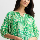 Women's Farmers Market 3/4-Sleeve Woven Top Large
