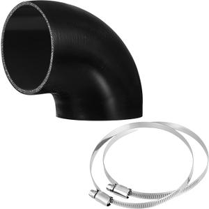 Tandefio 90 Degree Elbow ID 4'' (102mm) Silicone Hose Coupler, 4 Ply Thickness 5mm Silicone Pipe Intake Pipe with T Bolt Clamps for Turbo Intercooler Intake Piping