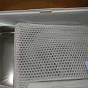 Stainless Steel Litter Box | XL Enclosed Cat Litter Boxes with Lid for Big Cats | High Sided, Anti-Urine Leakage | Non-Stick Bottom & Includes Litter Mat & Metal Scoop