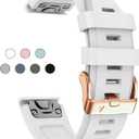 20mm Watch Band for Garmin Fenix 5s Plus Fenix 6s Fenix 7s Pro Quickfit 20 Bands Replacement for Garmin Epix 2 42mm Standard Short Strap Rose Gold Women Soft