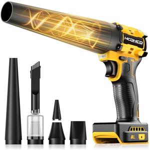 Leaf Blower Cordless for Dewalt 20V Battery, 1300000RPM Lightweight Mini Leaf Blower Handheld Electric Leaf Blower, 2-in-1 Portable Blower &Vacuum for Lawn Dust/Snow Blowing (Not Battery