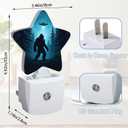 Big Foot UFO Night Lights Plug Into Wall,Forest Landscape Star Night Light for Kids,Nightlight with Dusk to Dawn Smart Sensor for Bedroom Bathroom Decor,Children Women Men Gift