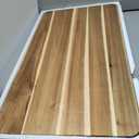 32 x 18 Inch Extra Large Ottoman Tray, Wood Serving Tray with Handle, Acacia Oversized Rounded Corner Rectangle Decorative Platters for Living Room, Breakfast, Serving Food, Table Decor
