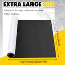 Relaxweex 24 Inch x 10 ft x 30 Mil Extra Large Adhesive Magnetic Sheet Roll Not Printable Adhesive Backing Cut and Customize Flexible Sheets Blank White Surface Magnetic Sign for Craft Photo Craft