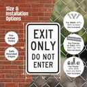 SmartSign Exit Only Do Not Enter Sign - 2-Pack, 12" x 18", 80 mil Thick Aluminum Composite (ACM), Pre-Drilled Holes, Black and White, Made in USA
