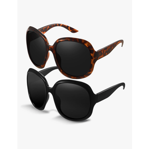 miyya Bug Eye Oversized Polarized Sunglasses Womens, Trendy Retro Sun Glasses for Women 2025, Oversized UV Protection Shades