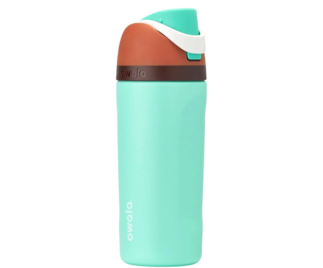 Owala Kids FreeSip Insulated Stainless Steel Water Bottle with Straw for Sports, Travel, and School BPA-Free Sports Water Bottle, 16 oz, Mint Chocolate