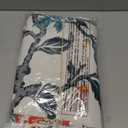 DriftAway Ada Floral Botanical Print Flower Leaf Lined Thermal Insulated Room Darkening Blackout Window Curtains 2 Layers Set of 2 Panels Each 52 Inch by 63 Inch Ivory Orange Teal