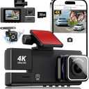Dash Cam, 5G WiFi Dash Camera for Cars, 4K UHD Dash Cam Front and Rear