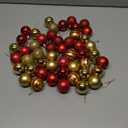 50pcs Christmas Balls 4cm / 1.6" Christmas Tree Hanging Ornaments Xmas Ball Decoration for Xmas Tree Wreath Garland, Red and Gold