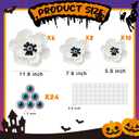 24 Set Halloween Decoration 6-12 Inch Large Poppy Flowers with Horror Props Artificial Crepe Paper Flowers Scary Props for Halloween Indoor Outdoor Wall Table Parties Backdrop Decor(White)