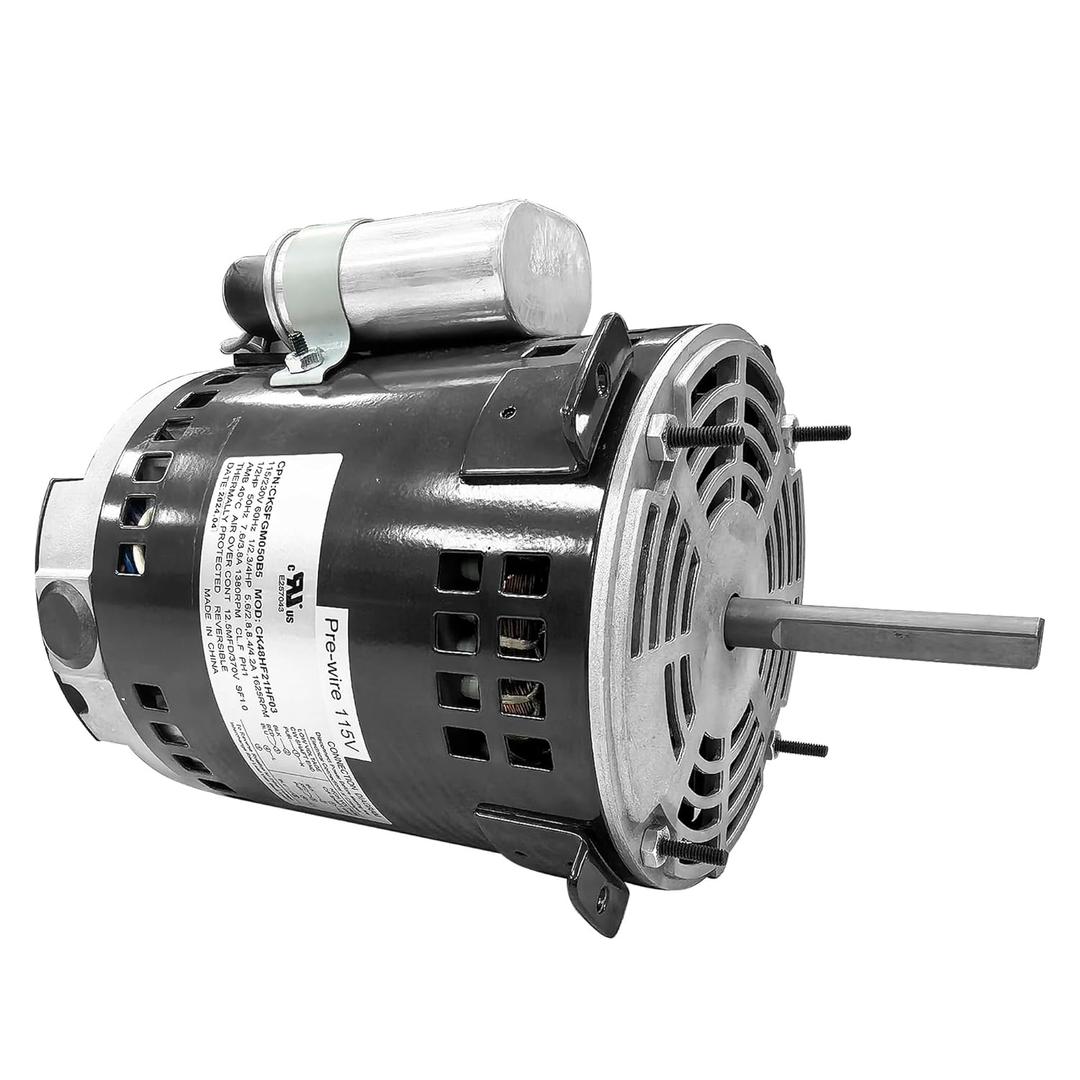 1/2HP Electric Single Phase Motor Electric AC Motor Air Compressor Motor, 115V/230V, 60HZ, 1625RPM, 5/8" Shaft Diameter, 2.8" Shaft Length, CW/CCW, UL Listed