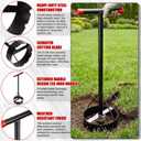 Sprinkler Donut Cutter 7 Inch Grass Trimmer Sod Cutter for Sprinkler Heads Steel Vinyl Coated Handle Efficient Lawn Care Tool for Precise Grass Cutting Around Sprinklers