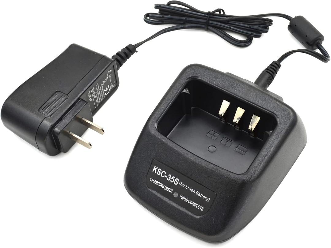 KSC-35S Rapid Charger for Kenwood Radio NX-1200 NX-1202 NX-1300 NX-P1302 TK-3202 TK-3212 TK-3302 TK-3400 TK-2400 TK-2402 TK-2300 TK-2000 TK-3000 KNB-45L KNB-63L KNB-65L Battery Charger