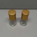 Vucchini Gold Salt and Pepper Grinder Mill - Adjustable Coarseness Ceramic Brass Spice Grinder Shaker - Refillable Glass Pepper Grinders for Home Golden Kitchen Accessories