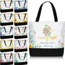 20 Pcs Christian Gift Bible Tote Bags for Women Religious Bible Reusable Canvas Tote Bag for Valentine Gift (Elegant)