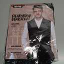 Spooktacular Creations Halloween Victorian Steampunk Gothic Suit Vest for Men, Classic Black Waistcoat Sleeveless for Cosplay (Black, XXL)