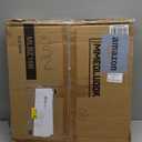 Large End Table Farmhouse Side Table Industrial Style Sofa Table Coffee Table Metal X Accent Wood End Table NightStand with Storage Shelf for Living Room Bedroom Black MLBZ16B