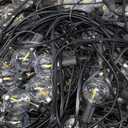 Svater Outdoor String Lights 200 FT, Patio Lights with 104 Shatterproof LED Bulbs, Commercial Grade Waterproof Plastic Hanging Light for Bistro Backyard Cafe Market, Warm White 2700K (2 X 100 FT)