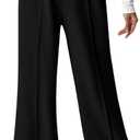 niyokki Womens Sweatpants Wide Leg Long Pants Casual Baggy Flare Sweats (X-Large, Black)