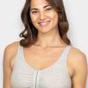 Fruit of the Loom Women's Multi-Pack Front Closure Cotton Bra (34, Black/White/Heather Grey 3-pack)