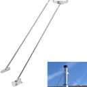 Stainless Steel Extended Roof Chimney Support Kit, 6-14" Adjustable Extended Roof Brace, Chimney Stove Pipe Support Provide Stability Against Wind and Snow(6-14")